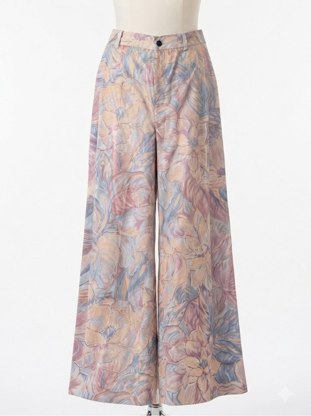 NWOT Emergency Room Beirut Upcycled Floral Wide Leg Trousers - Small